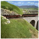 Coffret de 2 wagons ranchers pivotants - Roco 6600119 - SNCF - EP. IV