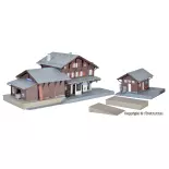 Stazione "Oberried" e piccolo edificio - KIBRI 39370 - HO 1/87 - 610 x 160 x 139 mm