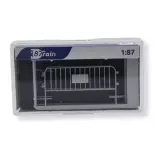Set of 4 traffic barriers| - Colour Silver - 87TRAIN 22204 | HO 1/87