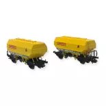 Coffret 2 wagons céréaliers - REE Modèles NW308 - N - SNCF - EP IV