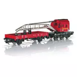 Coffret Pompiers Wagon-Grue de Secours et Voiture - MARKLIN START UP 44752 - HO : 1/87