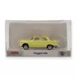 Peugeot 404 Brekina 29023 met schuifdak - HO : 1/87 - lichtgele kleurstelling