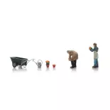 Fleuristes avec outils de jardin - 2 personnages - ARTITEC 5160022 - N 1/160 