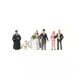 Pack de Mariage protestant - Figurine - PREISER 10057 - Échelle HO : 1/87ème
