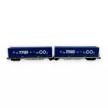 Vagón portacontenedores Sggmrss 90 - Ree Modelos NW-205 - N 1/160 - AEE - Ep V/VI - 2R