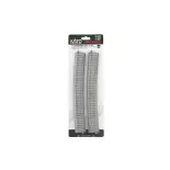 4 rails courbes traverses en béton Unitrack (R1606-11.25) - Kato 2-331 - HO 1/87