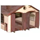 Entrepôt pour 2 locomotives - Bois Modelisme 105002 - HO 1/87 - 270x150x100mm