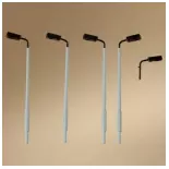 Lot de 12 lampadaires - HO 1/87 - Auhagen 41624