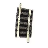 Rail courbe ballasté rayon 225,6 mm 7,5° Fleischmann 9128 - N : 1/160 - Code 80