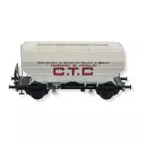 Grey CTC UNAC grain wagon - REE MODELES WB725 SNCF HO 1/87 - EP III