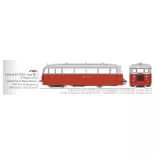 Autorail De Dion type NC Charentes & Deux-Sèvres N°305, 2 phares, rouge/gris perle, toit gris - Ree Modèles VM056 - HOe/HOm 1/87 - CFD - Ep II/III - Analogique - 2R