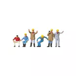 Pack de 6 Grutiers - Figurine - PREISER 10037 - Échelle HO : 1/87ème