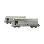 Set van 2 DC Unimetal kipwagens - Ls Models 31120 - HO : 1/87 - SNCF - EP V