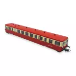 Remorque XR-7377 Rouge/Crème "GRENOBLE" REE MODELES VB445 - SNCF - HO 1/87