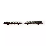 Coffret de 2 wagons ranchers pivotants - Roco 6600119 - SNCF - EP. IV