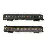 Set 2 Voitures voyageurs DEV AO REE Modèles NW282 - N 1/160 - SNCF - EP III