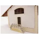 2-door PLM hall - Wooden Model 102008 - HO 1/87