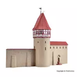 Enclosure wall with half-timbered tower KIBRI 38914 - HO 1/87