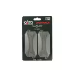 2 enrailleurs Unitrack (S123RE) 123mm - Kato 2-142 - HO 1/87 - 2R