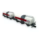 Set of 2 3-axle "ESSO" tank wagons - Arnold HN6610 - N 1/160 - SNCF - Ep IV/V - 2R