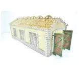 Locomotive shed PLM - Wood modelism 105003 - HO 1/87 - 260 x 100 x 115 mm