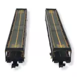 Set van 2 Arnold HN4346 DEV66 gele wagentransporters met groen logo - N 1/160 - EP IV