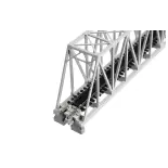 Pont à poutres en treillis droit Unitrack (S248T) gris 248 mm - Kato K20-432 - N 