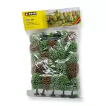 Pack de 25 arbres de printemps NOCH 26806 - HO 1/87 & TT 1/120 - Hauteur 35 à 90 mm