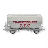 Graanwagen CTC grijs met groot logo - REE MODELES WB731 SNCF HO 1/87 - EP IV