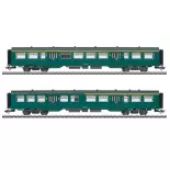 Coffret 2 voitures voyageurs M2 MARKLIN 43547 SNCB/NMBS - HO 1 : 87 - EP III