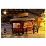  2 Stands de marché de Noël avec sapin de Noël illuminé - FALLER 134006