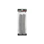 4 rails courbes traverses en béton Unitrack (R1546-11.25) - Kato 2-321 - HO 1/87
