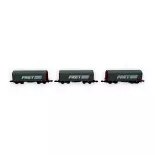 Set mit 3 FRET-Planwagen - AZAR MODELS W01-FR3 - Z 1/220 - SNCF - EP IV-V