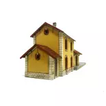 Gare des Chemins de Fer Départementaux - BOIS MODÉLISME 101025 - Échelle HO 1/87 - 314 x 83 x 100 mm