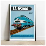 Affiche CC 65000 - 1955 -800Tons 9TTC65000 SNCF - A2 42,0x59,4 cm