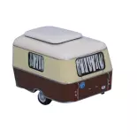 Caravane Eriba Pan beige ivoire roulante BREKINA 95585 SAI 2692F - HO 1/87