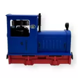 Locomotive Gmeinder en bleu avec châssis rouge - Minitrains 5013 - HOe 1/87