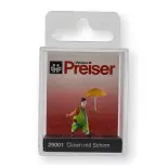 Figurine clown avec parapluie Preiser 29001 - HO 1:87