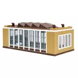 Shed for 2 Vollmer 47605 electric locomotives - N 1/160 - 155 x 80 mm