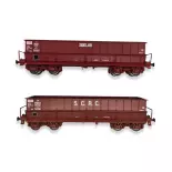 Set de 2 wagons tombereaux DM - Ls Models 31119 - HO : 1/87 - SNCF - EP IV