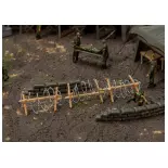 Lot de 15 barrières mobiles avec barbelés FALLER 144122 HO - 1/87 - EP V