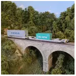 Wagon porte-conteneurs articulé - Pullman 36546 - NL / AAEC - HO 1/87