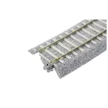 4 rails courbes Unitrack (R730-22.5PC) CS 22,5 degrés - Kato 2-241 - HO 1/87