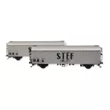 Set 2 wagons réfrigérants STEF - Ls Models 30224 - HO 1/87 - SNCF - EP IV