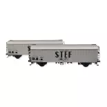 Lote de 2 vagones frigoríficos STEF - Ls Models 30224 - HO 1/87 - SNCF - EP IV