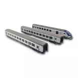 3 TER PACA rijtuigen - Ls Models 41234DC - HO 1/87 - 2R - SNCF - EP VI