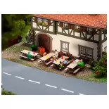 Set van 4 Faller picknickbanken 180304 - HO: 1/87 - EP IV - 26 x 16 x 10 mm