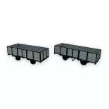 Set of 2 dump cars - Ree Modèles VM-031 - HOm 1/87 - CFD - Ep III - 2R