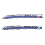 Set 4 éléments TGV EuroDuplex Trix 22381 - HO 1/87 - SNCF - EP VI - 2 rails