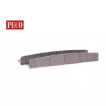 Metalen dekzijden - Peco LK10 - OO / HO - 222 mm